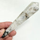 Rainbow Moonstone with Black Tourmaline Wand with Stand Healing Crystal Carving