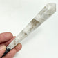 Rainbow Moonstone with Black Tourmaline Wand with Stand Healing Crystal Carving