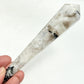 Rainbow Moonstone with Black Tourmaline Wand with Stand Healing Crystal Carving