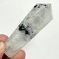 Rainbow Moonstone with Black Tourmaline Wand with Stand Healing Crystal Carving