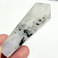 Rainbow Moonstone with Black Tourmaline Wand with Stand Healing Crystal Carving