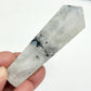 Rainbow Moonstone with Black Tourmaline Wand with Stand Healing Crystal Carving