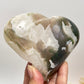 Large Druzy Moss Agate Heart Crystal Carving 543g