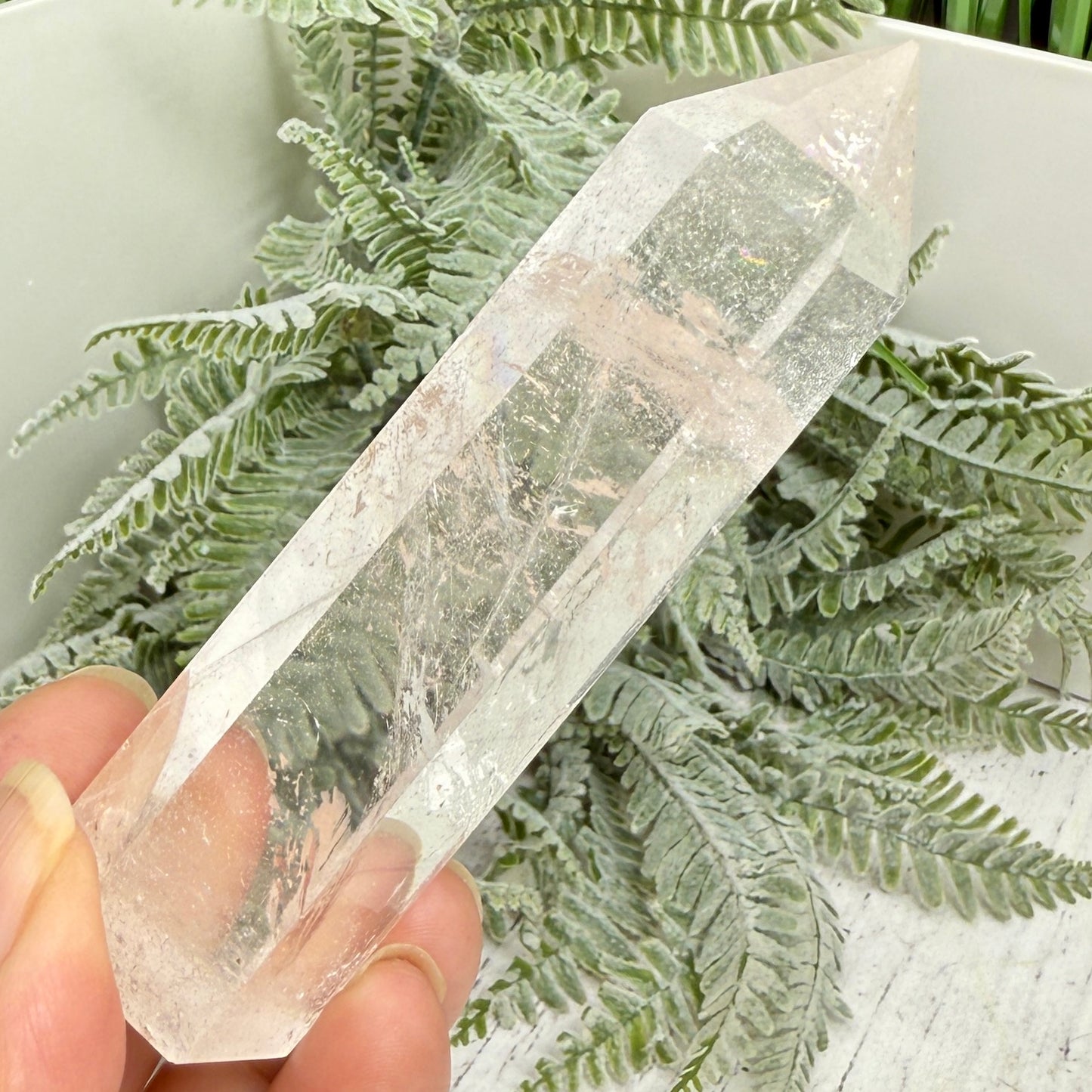 Clear Quartz Tower Top Quality Super Clear Crystal Generator 103g 97mm