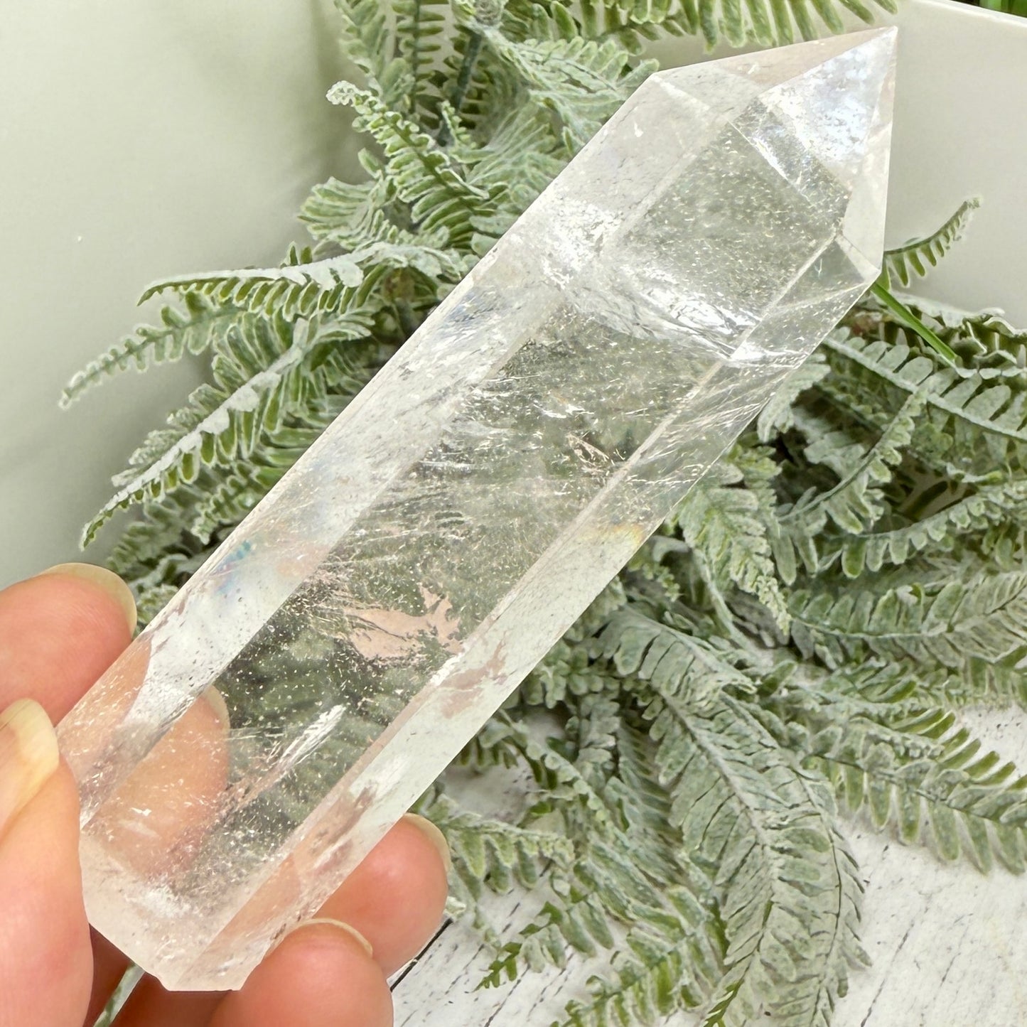 Clear Quartz Tower Top Quality Super Clear Crystal Generator 103g 97mm