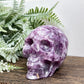 Lepidolite Purple Mica Skull Hand Crystal Carving 312g