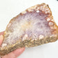 Pink Purple Amethyst Flower Agate Natural Natural Slice with Stand Crystal 265g