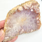 Pink Purple Amethyst Flower Agate Natural Natural Slice with Stand Crystal 265g