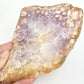 Pink Purple Amethyst Flower Agate Natural Natural Slice with Stand Crystal 265g