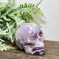 Chevron Dream Amethyst Purple Skull Crystal Carving 168g