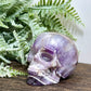 Chevron Dream Amethyst Purple Skull Crystal Carving 168g