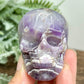 Chevron Dream Amethyst Purple Skull Crystal Carving 168g