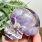 Chevron Dream Amethyst Purple Skull Crystal Carving 168g