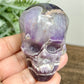 Chevron Dream Amethyst Purple Skull Crystal Carving 168g