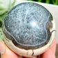 Volcanic Agate Quartz Sphere UV Reactive Healing Crystal Ball 236g 57mm