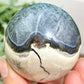 Volcanic Agate Quartz Sphere UV Reactive Healing Crystal Ball 236g 57mm