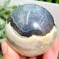 Volcanic Agate Quartz Sphere UV Reactive Healing Crystal Ball 236g 57mm