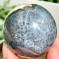 Volcanic Agate Quartz Sphere UV Reactive Healing Crystal Ball 236g 57mm