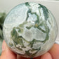 Moss Agate Sphere High Quality Crystal Ball 298g 61mm