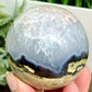 Volcanic Agate Quartz Sphere UV Reactive Healing Crystal Ball 378g 66mm