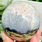 Volcanic Agate Quartz Sphere UV Reactive Healing Crystal Ball 378g 66mm