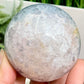 Volcanic Agate Quartz Sphere UV Reactive Healing Crystal Ball 378g 66mm