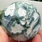 Blue Green Moss Agate Sphere High Quality Crystal Ball 294g 60mm