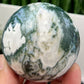 Blue Green Moss Agate Sphere High Quality Crystal Ball 294g 60mm