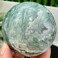 Moss Agate Sphere High Quality Crystal Ball 490g 72mm