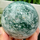 Moss Agate Sphere High Quality Crystal Ball 490g 72mm