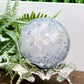 Volcanic Agate Quartz Sphere UV Reactive Healing Crystal Ball 256g 58mm (B)