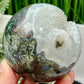 Red Green Moss Agate Quartz Large Sphere High Quality Crystal Ball 600g 77mm