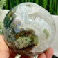 Red Green Moss Agate Quartz Large Sphere High Quality Crystal Ball 600g 77mm