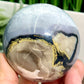 Volcanic Agate Quartz Sphere UV Reactive Healing Crystal Ball 376g 66mm