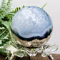 Volcanic Agate Quartz Sphere UV Reactive Healing Crystal Ball 260g 59mm