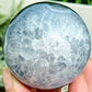 Volcanic Agate Quartz Sphere UV Reactive Healing Crystal Ball 260g 59mm