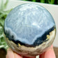 Volcanic Agate Quartz Sphere UV Reactive Healing Crystal Ball 260g 59mm