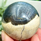 Volcanic Agate Quartz Sphere UV Reactive Healing Crystal Ball 226g 56mm