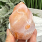 Carnelian Flame Stone of Endurance Motivation Healing Crystal Carving 214g