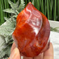 Carnelian Flame Stone of Endurance Motivation Healing Crystal Carving 246g