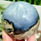 Volcanic Agate Quartz Sphere UV Reactive Healing Crystal Ball 486g 72mm