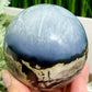 Volcanic Agate Quartz Sphere UV Reactive Healing Crystal Ball 486g 72mm