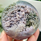 Purple Green Grape Agate RARE UNTREATED Sphere Botryoidal Crystal Ball 278g 67mm