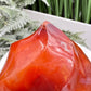 Carnelian Flame Stone of Endurance Motivation Healing Crystal Carving 246g