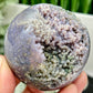 Purple Green Grape Agate RARE UNTREATED Sphere Botryoidal Crystal Ball 278g 67mm