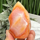 Carnelian Flame Stone of Endurance Motivation Healing Crystal Carving 208g