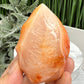 Carnelian Flame Stone of Endurance Motivation Healing Crystal Carving 208g