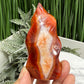 Carnelian Flame Stone of Endurance Motivation Healing Crystal Carving 139g