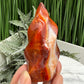 Carnelian Flame Stone of Endurance Motivation Healing Crystal Carving 139g