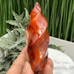 Carnelian Flame Stone of Endurance Motivation Healing Crystal Carving 139g